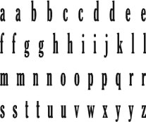 Technique Tuesday - Alphabet Stamp Sets - Eiffel Tower Lower Letters Large  (sold individually)